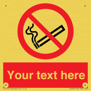 Custom no smoking sign